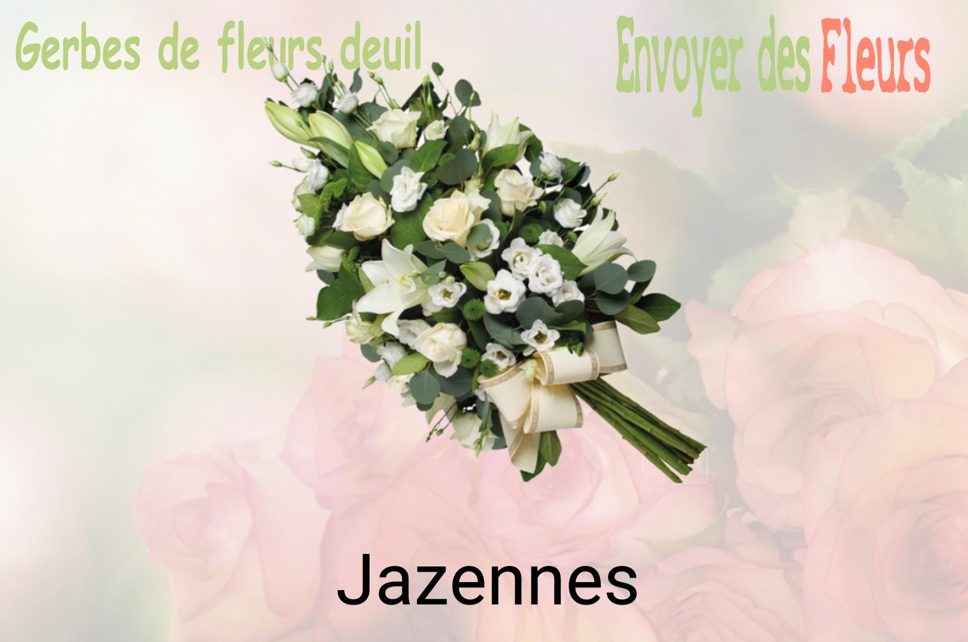 Gerbe de fleurs de deuil livrée à Jazennes